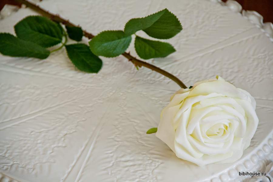 Цветок искусственный Роза "Декор 7" 69см.