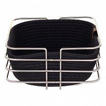 Хлебница квадратная YLC Home серая с черным