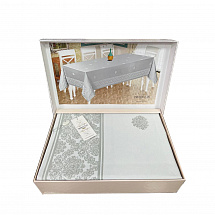 Скатерть 160х320см."Rachel" серая