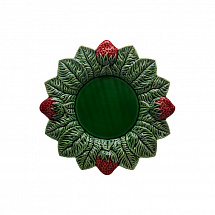 Блюдо Bordallo Pinheiro "Клубника", 33 см, зеленое