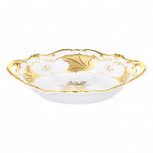 Хлебница 31см."Кленовый лист белый"