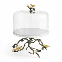 Уценка.Блюдо на ножке с крышкой Michael Aram "Lovebirds", 26х32 см