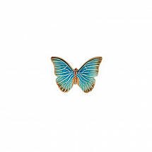 Панно Bordallo Pinheiro "Облачные бабочки", 29х21 см, синее