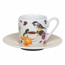 Набор для эспрессо 85мл на 1перс.2пред."Coffee Birds"