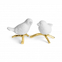 Набор для специй Michael Aram "Lovebirds", 2 предмета, 8 см, фарфор