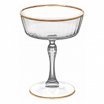 Набор креманок 275мл.6шт."America '20s" золотой ободок