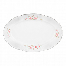 Блюдо овальное 39см."Роза серая 5396021" Bernadotte