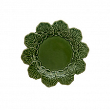 Тарелка Bordallo Pinheiro "Geranium", 29 см, зеленая