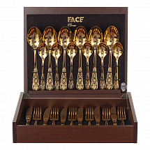 Набор столовых приборов на 6перс.24пред."Antique" золотой