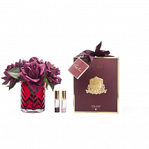 Ароматизированный букет роз 20см."Herringbone Flowers" красный Cote Noire