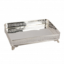 Поднос 34x24,5см. Royal Family серебряный