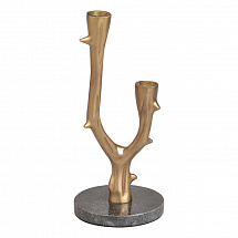 Подсвечник на 2 свечи 30см."Erika" золотой