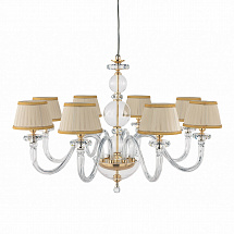 Люстра 8рожк.84см."Bach" прозрачный с плафонами