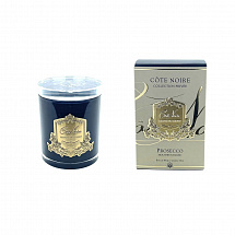 Свеча ароматическая 450г."Prosecco" в черном сосуде, 15см, 100ч, Cote Noire