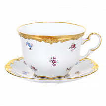 Набор для капучино 400мл на 1перс.2пред."Мейсенский цветок"