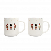Набор кружек 370мл.2шт."Щелкунчики" белый