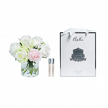 Ароматизированный букет "Tea Rose" зелено-белый Côte Noire