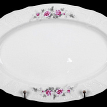 Блюдо овальное 36см "Роза серая платина 5396021"