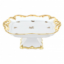 Блюдо квадратное н/н 21см."Роза золотая"