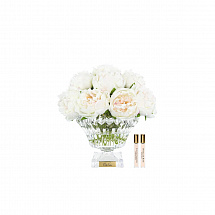 Ароматизированный букет 20см."Peonies" белый