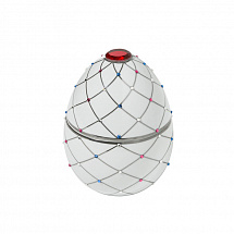 Свеча ароматическая 450гр.70ч."Bois de Roussie" бело-серебряная