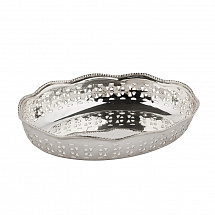 Блюдо 32x19см. Royal Family серебреное