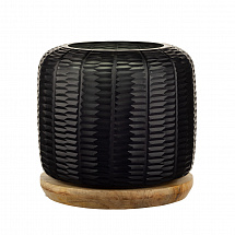 Ваза для цветов 27см. серая