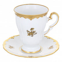 Набор для капучино 260мл на 1перс.2пред."Роза золотая"