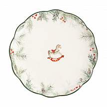 Тарелка 24см."Лошадка" зеленая