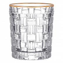 Набор стаканов 330мл.6шт."Bossa Nova" золотой ободок матовый ПМ