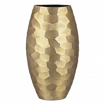 Ваза для цветов 42см."Diamond" золотая