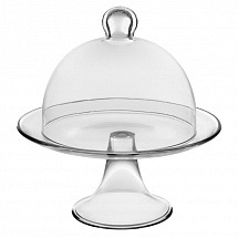 Тортница н/н с крышкой 21см."Banquet"