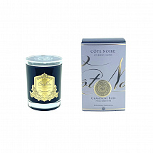 Свеча ароматическая 185г."Champagne Rose" в черном сосуде, 12,5см, 60ч, Cote Noire