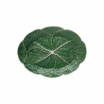 Блюдо овальное 43см."Капуста" зеленое