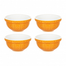 Набор чаш Cane, 9,5 см, 4 шт, оранжевый
