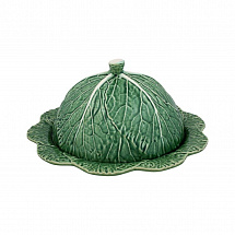 Блюдо для сыра с крышкой 35см."Cabbage" зеленое