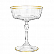 Набор креманок 275мл.6шт."America '20s" золотой ободок матовый