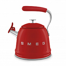 Чайник со свистком "Smeg", 2,3 л, красный