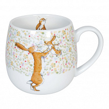 Кружка 400мл."I love you to the moon." коричневая