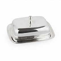 Масленка 18x13см. Royal Family серебряная