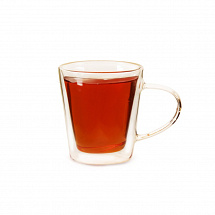 Чашка из жаропрочного стекла "Сакура" с ручкой 210 мл