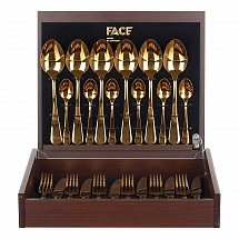 Набор столовых приборов на 6перс.24пред."Slim" золотой