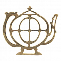 Подставка под горячее "Чайник", 18,5х20х2 см (цвет золотой)