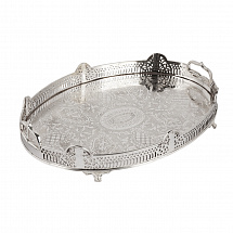Поднос 49x34см. Royal Family серебряный