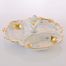 Менажница 31см."Кленовый лист белый"