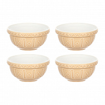 Набор чаш Cane, 9,5 см, 4 шт, коричневый