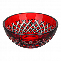 Ваза для конфет 16см."Karo" рубин