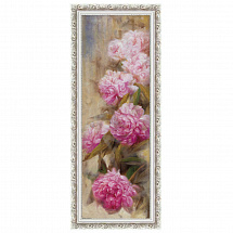 Картина 40х120см "Пионы II"