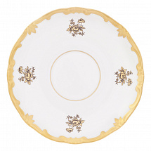 Набор блюдец 15см.6шт."Роза золотая"
