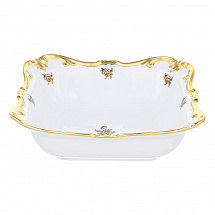 Салатник квадратный 22см."Роза золотая"